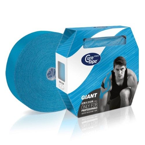 CureTape® Giant Sports - Blauw - kinesiotape - Extra kleefkracht - 5cm x 31,5m