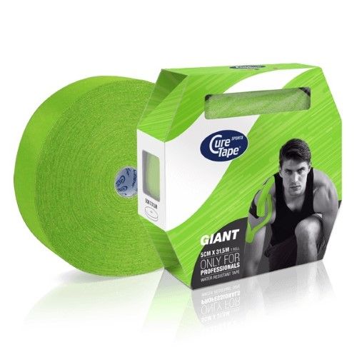 CureTape® Giant Sports - Lime groen - kinesiotape - Extra kleefkracht - 5cm x 31,5m