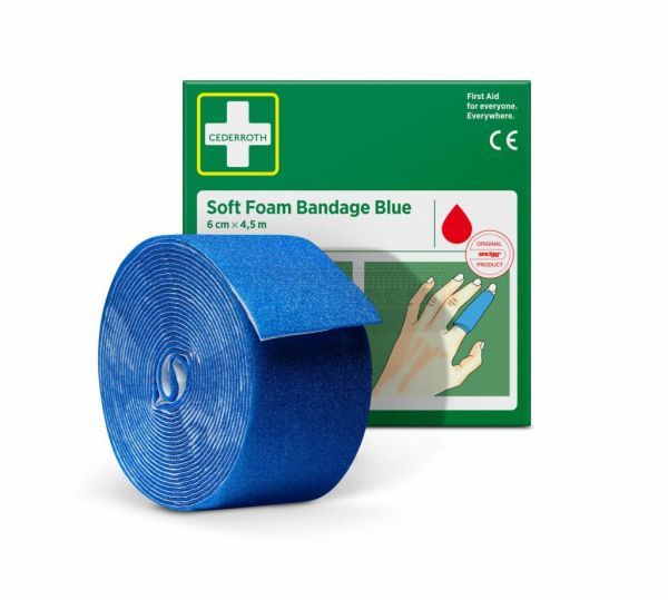 Cederroth soft foam HACCP 6 cm x 4,5 meter blauw