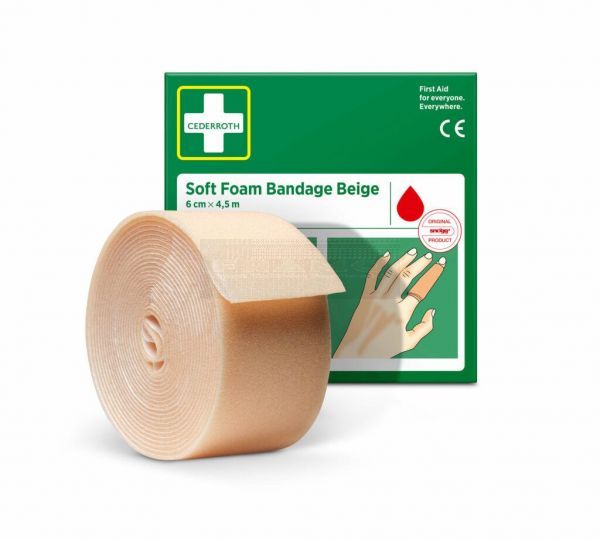 Cederroth soft foam 6 cm x 4,5 meter beige