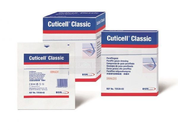 Cuticell Classic zalfgaaskompres 5 cm x 5 cm à 5 stuks