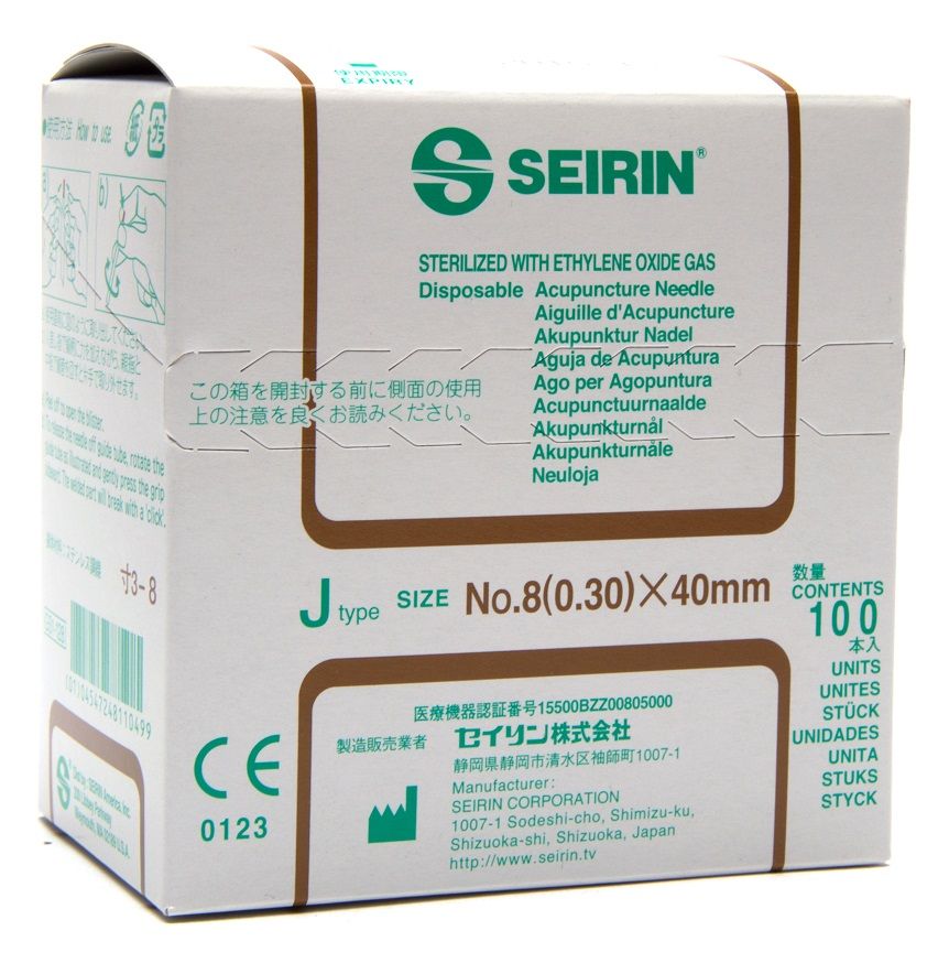 Seirin J-Type no.8 (0,30) x 40 mm, voor Dry Needling en Acupunctuur
